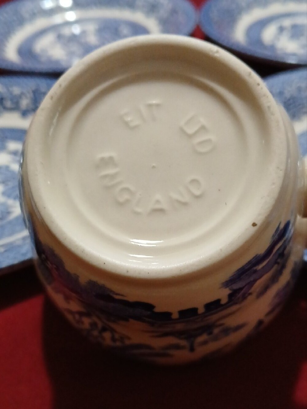 Blue Willow Teacups and Saucers Set of 4 Classic Blue - Picture 7 of 8